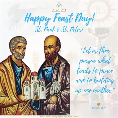 Happy Feast Day St. Paul & St. Peter Pray for us that like you we can ...