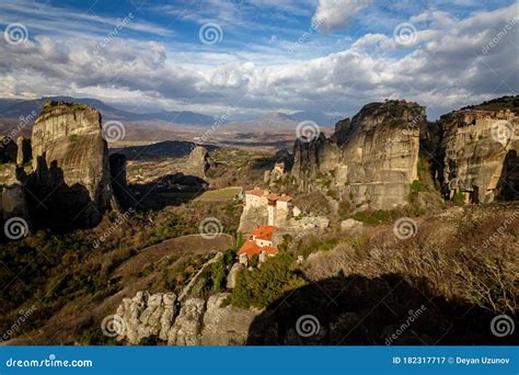 Meteora, Greece after Sunrise Stock Image - Image of dominate, criteria ...