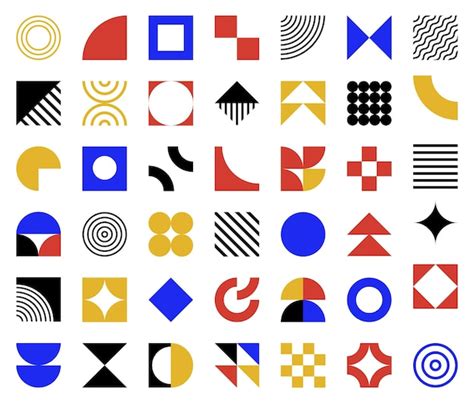 Premium Vector | Bauhaus forms modern shapes collection abstract vector ...