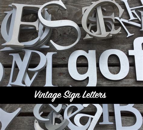 Vintage Sign Letters