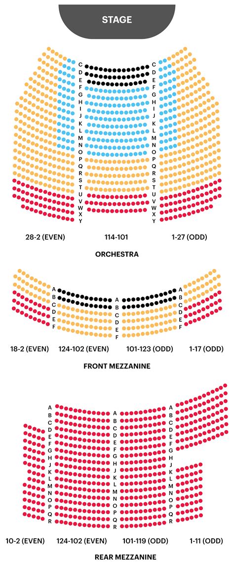 Broadway Theatre Seating Chart | Watch West Side Story on Broadway