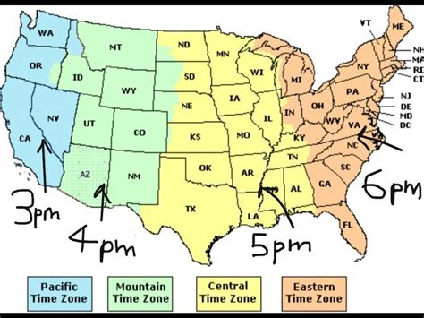 time zones map usa | Time zone map, Time zones, Map