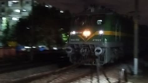 Night view of Indian railways | Goods train and Passenger train #video ...