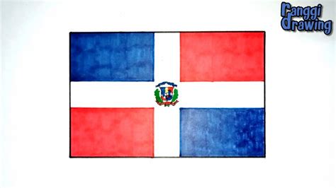 How to Draw The Flag of Dominican Republic - YouTube