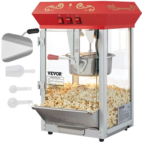 VEVOR Popcorn Popper Machine 8 Oz Countertop Popcorn Maker 850W 48 Cups ...