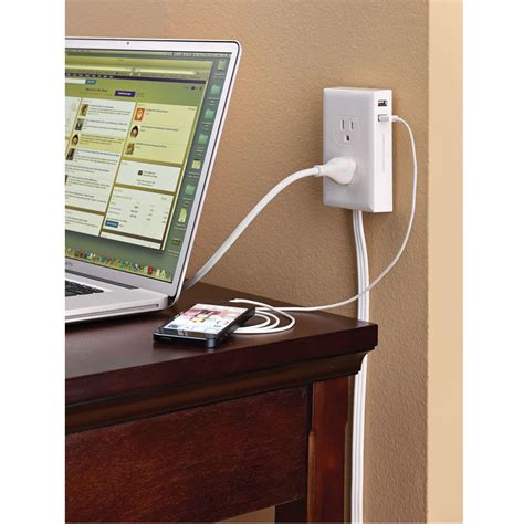 The Wall Mounted Outlet Extender - Hammacher Schlemmer | Outlet ...