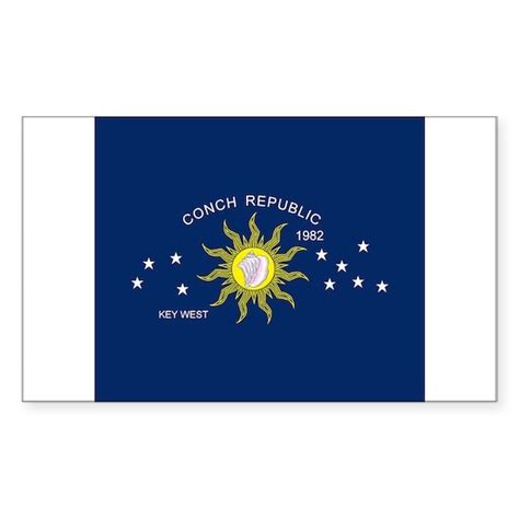 Conch Republic Flag Sticker (Rectangle) Conch Republic Flag Sticker by ...