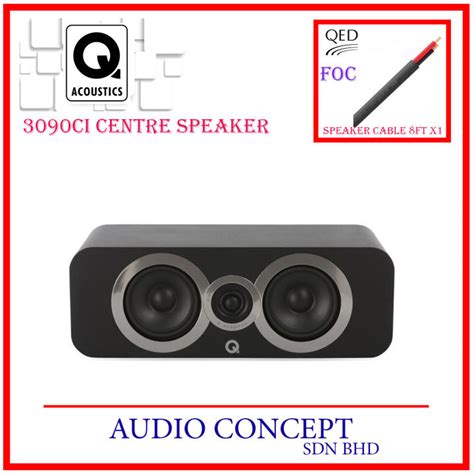 Q Acoustics 3090Ci Centre Speaker ( Carbon Black)+Free Gift | Lazada