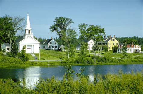 New England Village stock image. Image of lake, peaceful - 41843