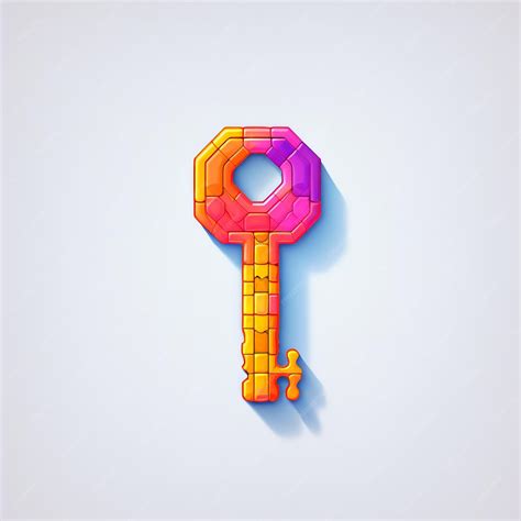 Premium Photo | Pixel Art Key With Vibrant Colors By Pixelplantmaster