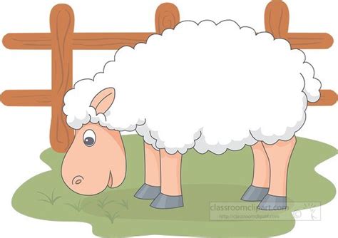 Farm Animal Clipart-farm animals sheep in field