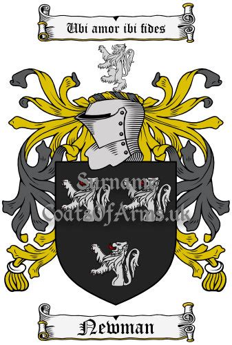 Newman (English) Coat of Arms (Family Crest) Image Download