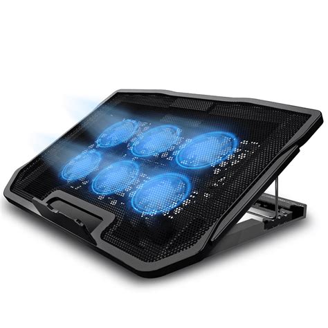 DIKTOOK Quiet Gaming Laptop Cooling Pad, USB Powered Cooler Fan for 15. ...