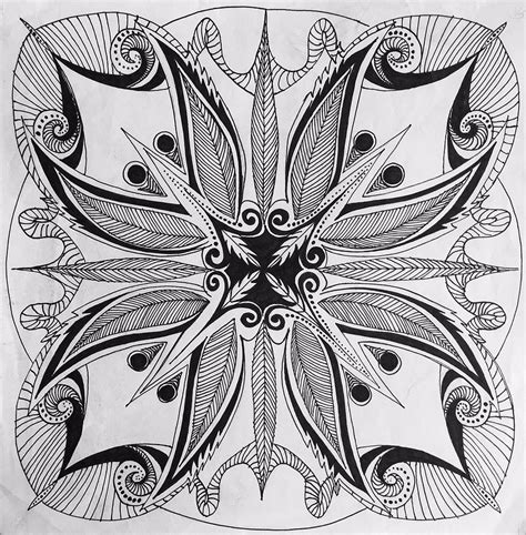 Radial Symmetry 1 Drawing by Leslie Encinosa Bridges - Pixels