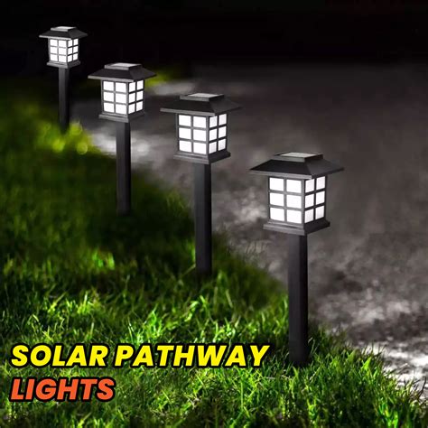 1pc Solar Lamp Pathway Lights Outdoor Waterproof IP6.5 Garden Light ...