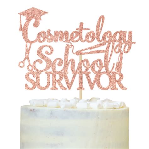 Buy Cosmetology School Survivor Cake Topper, Congrats Barber ...