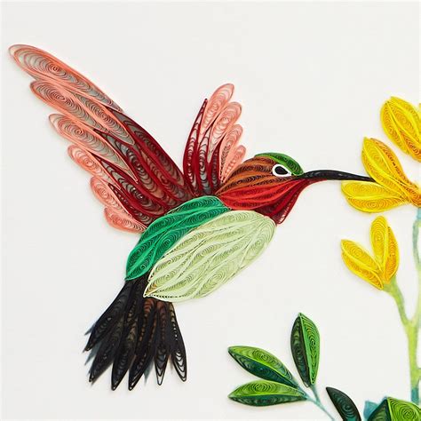 Hummingbird Quilled Paper Art | paper art | Quilled paper art, Paper ...