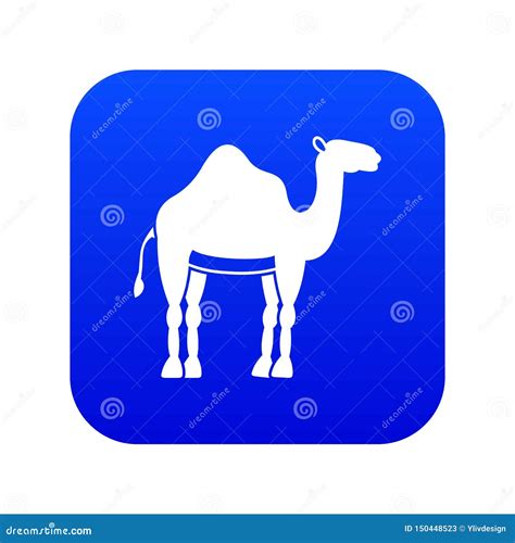 Camel icon digital blue stock vector. Illustration of livestock - 150448523