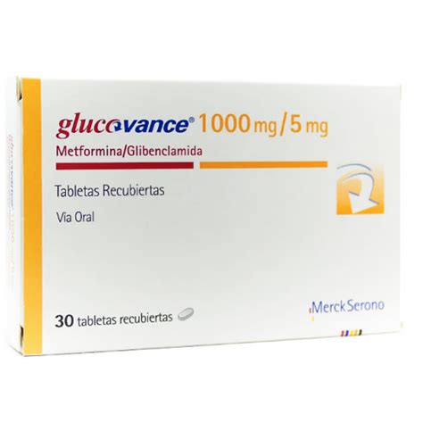 Glucovance 1000 / 5 mg ( Metformin / Glyburide ) 30 film-coated tablets