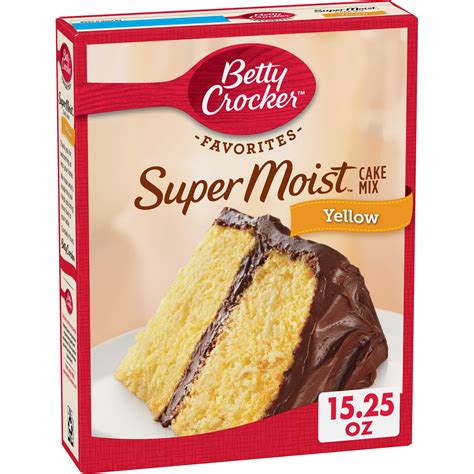 Betty Crocker Super Moist Yellow Cake Mix, 15.25 oz - Walmart.com