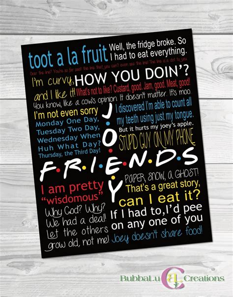 Joey Tribbiani Quotes. Friends Show Artwork. Friends TV Show Joey ...