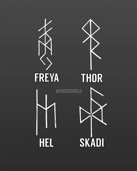 NORSE SOULS ® on Instagram: “BINDRUNES: FREYA, THOR, HEL, SKADI Do you ...