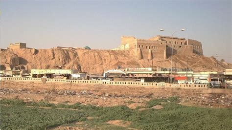 A red church inside Kirkuk Citadel