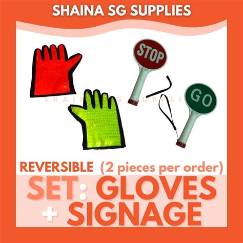 Reflectorized Traffic Gloves & Stop and Go Traffic Signage | Lazada PH