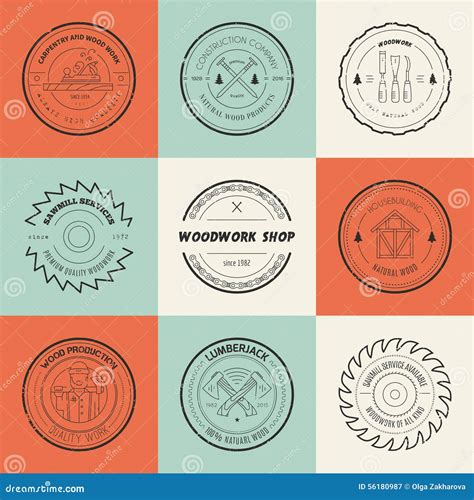 Timber Logos Vector Illustration | CartoonDealer.com #56180987