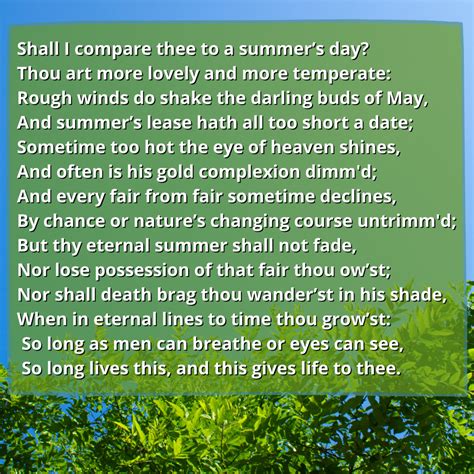 William shakespeare sonnet 18 - darelogrid