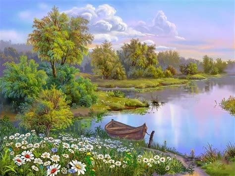 Nature landscape, pretty, colorful, lovely, romantic, paint, bonito ...