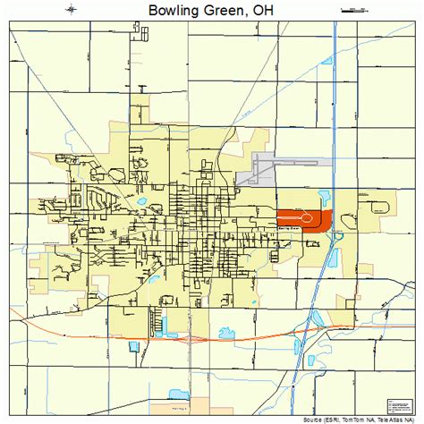 Bowling Green Ohio Street Map 3907972