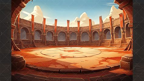 BACKGROUND - Stylized Battle Arena 1 in 2D Assets - UE Marketplace