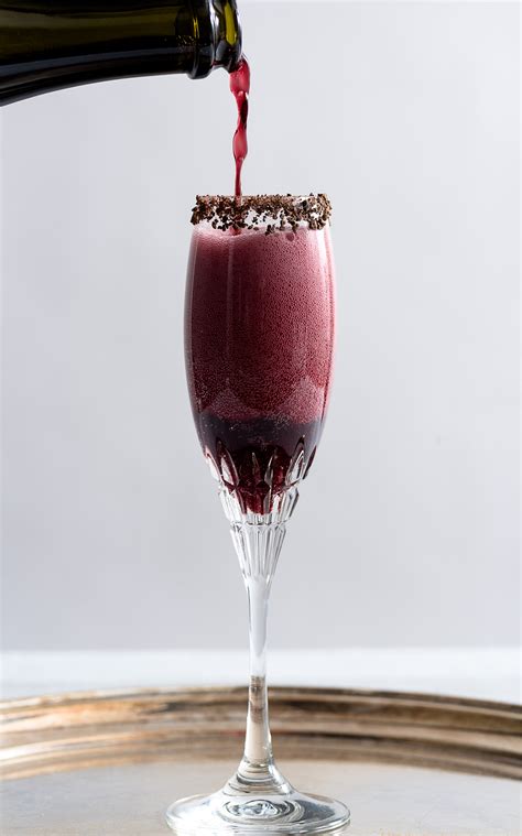 Sparkling Shiraz Cocktail with Dark Chocolate Coated Cacao Nibs ...