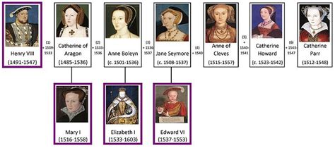 Henry VIII and wives - family tree. | Family tree, Elizabeth edwards ...