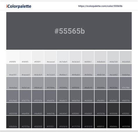 Pantone Cool Gray 11 Cp Color | Hex color Code #55565B information ...