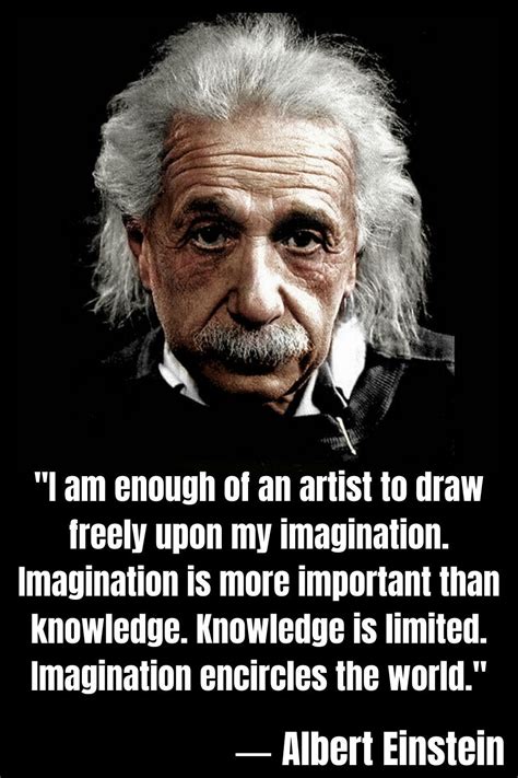 Albert Einstein about imagination and knowledge | Einstein, Immagini ...