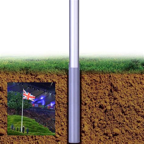 20FT Aluminum Flag Pole Sectional Flagpole Heavy Duty Inground ...