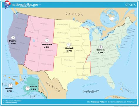 Free Printable Time Zone Map United States