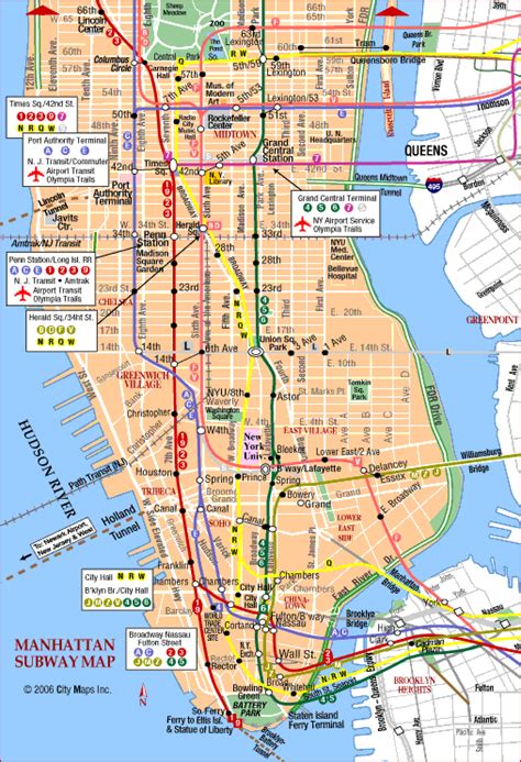 Manhattan Subway Map Pics | Map of Manhattan City Pictures