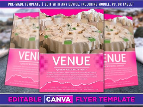 Venue Flyer Editable Canva Template. - Etsy UK