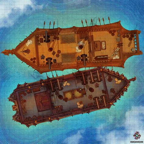 (1) Ship Battle 30x30 : battlemaps | Dungeon maps, Fantasy map, Dnd ...