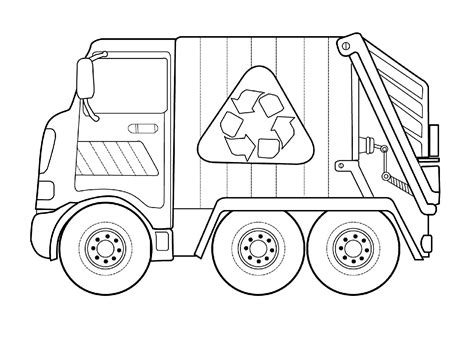 Garbage Truck Coloring Pages - Free Coloring Pages Printables