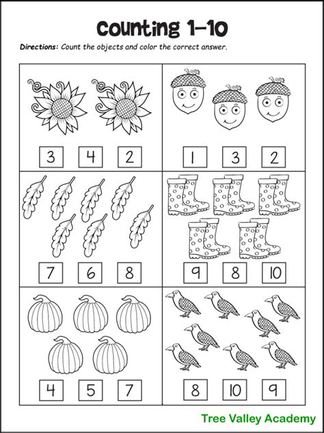 Number Counting Worksheets - Math Counting Worksheets - Free ...