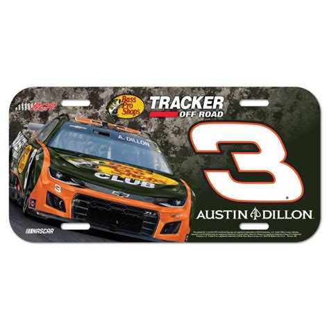 Austin Dillon Plastic License Plate – RCR Museum & Team Store