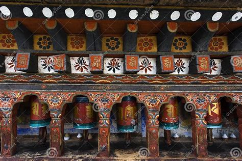 Prayer Wheels in the Kyichu Lhakhang Temple in Paro Valley, Bhutan ...