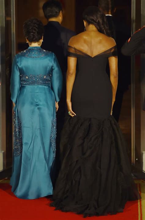 Michelle Obama's Black Dress at State Dinner | POPSUGAR Fashion Photo 8