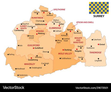 Surrey County Map