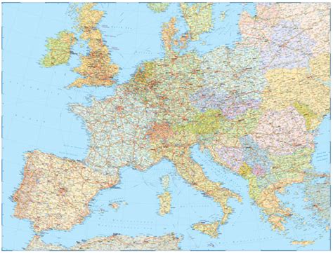 Europe Deluxe Road Map - 20910