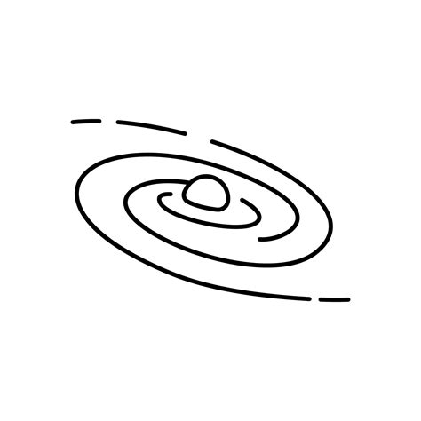 milky way galaxy line icon vector. milky way galaxy sign. isolated ...